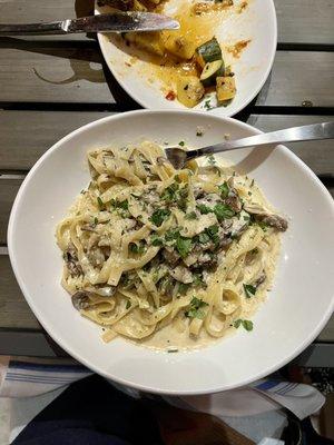 Tagliatelle with mushrooms and truffle crema. Tasted like my aunts thanksgiving stuffing - decent but heavy