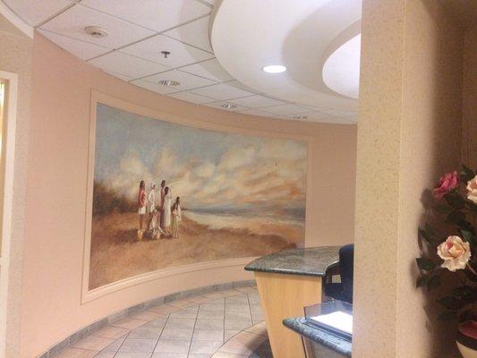 Mural near the Checkin desk