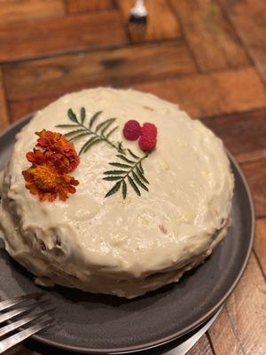 Special birthday carrot cake!