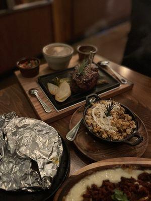 Fillet, corn and queso