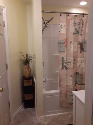 Another view of our full master bathroom with a jacuzzi tub!