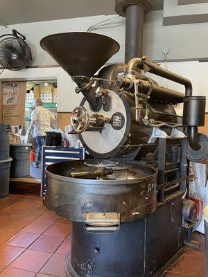 Fresh coffee roasting