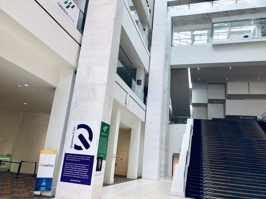 COBO Arena hallway with Quantum 9 Sponsorship.