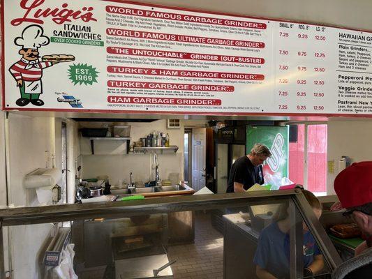 Counter at Luigi's