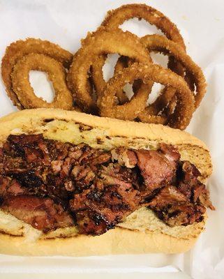 Smoked Brisket sandwich.