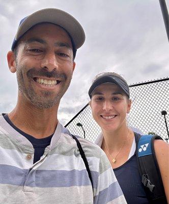 Got a selfie pic with last year's 2022 champion, Belinda Bencic.