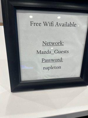 Free WiFi available