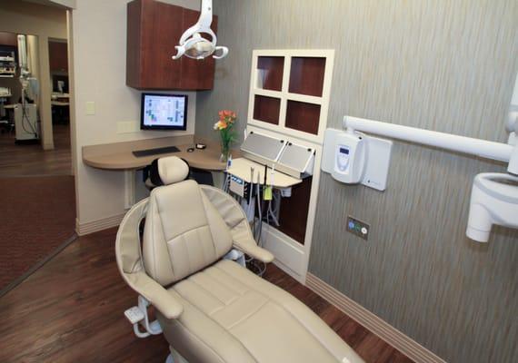 You won't mind coming to get your teeth cleaned when you get to be in one of our modernly decorated operatories.