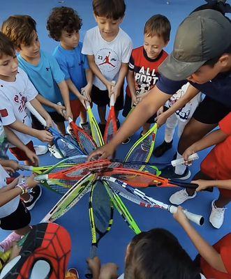 Weekly tennis lessons