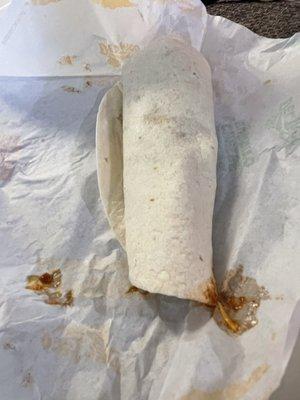 1/2 pound Bean & Cheese Red Burrito