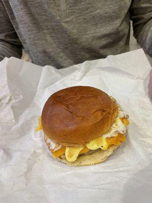 Breakfast sandwich with sausage