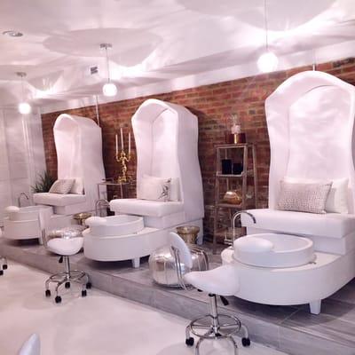 Experience non traditional luxury manis & pedis on our custom one of a kind designed chairs.