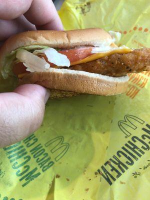 McChicken with middle of Big Mac bun, really??