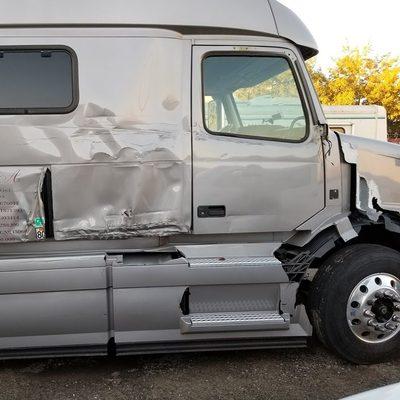 Semi Truck Collision Before Repair