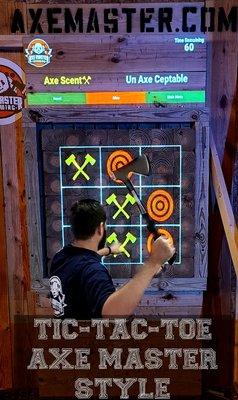 Axe master throwing Atlanta offer new new interactive targets with projector