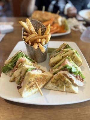 Chicken Club and Fries