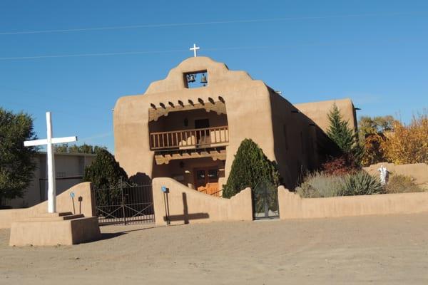 Santa Tomas Church Abiquiu Plaza.  Second Church.  Original burnt down in 1867.