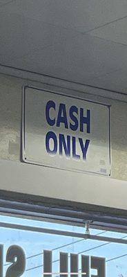 Cash only!