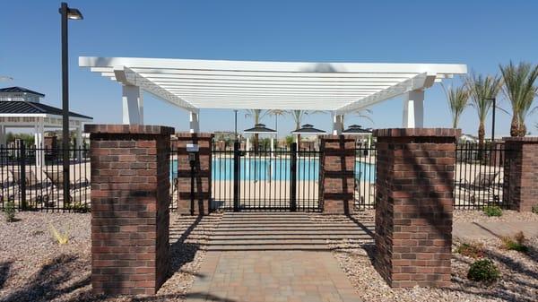 A pool fence we just fabricated and installed at a clubhouse for a new residential development.  Very nice.