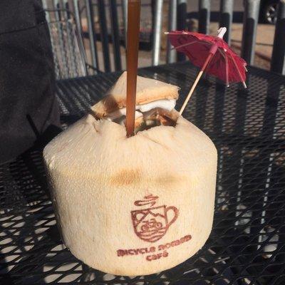 Cocospresso - two shots of espresso poured into a fresh coconut. A must try!