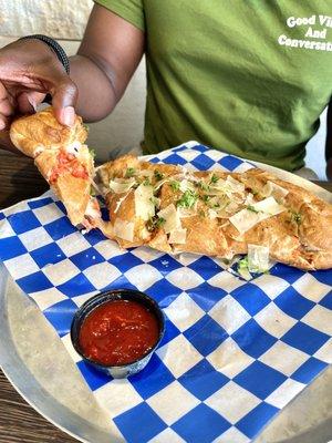 Philly Cheesesteak Calzone