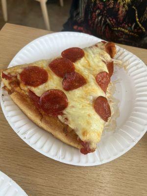 Sicilian with pepperoni slice