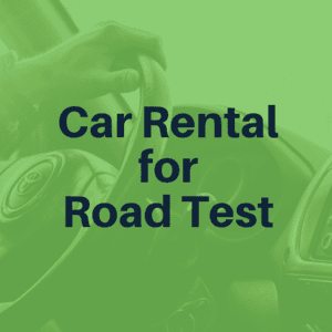 Car rental for road test also available. Book your today!