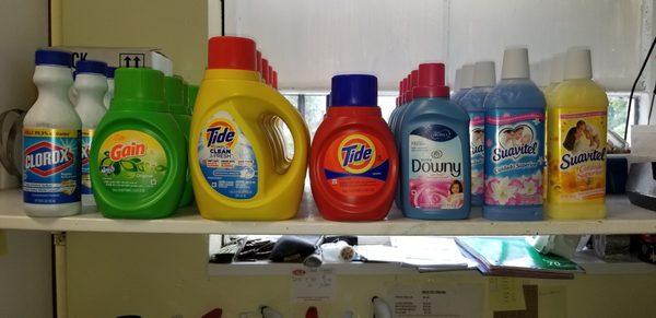 Large Soap, Bleach, and Softener for Sale