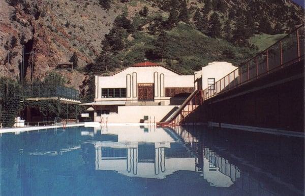 Eldorado Springs swimming pool located at the mouth of the scenic Eldorado Springs Canyon