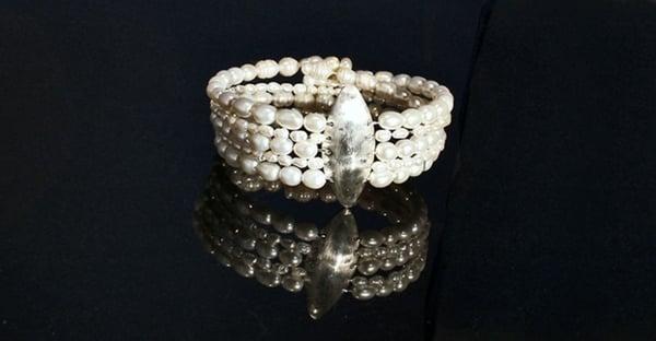 Sterling & Pearl Bracelet