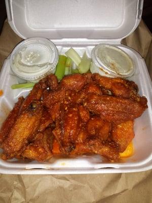 Hot honey garlic wings!!