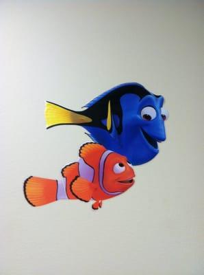 Nemo Characters on the walls of this exam room