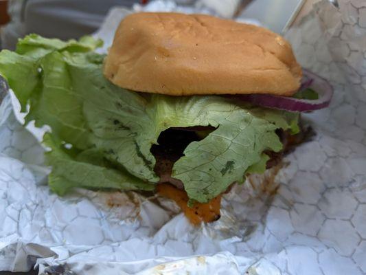 Griddle Cheeseburger, $5.95 prior to tax