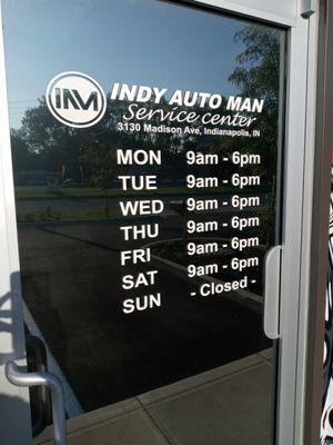 Service Center hours