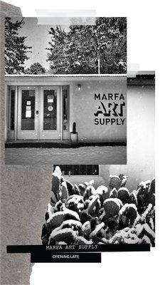 December 2020 Marfa Art Supply snow day