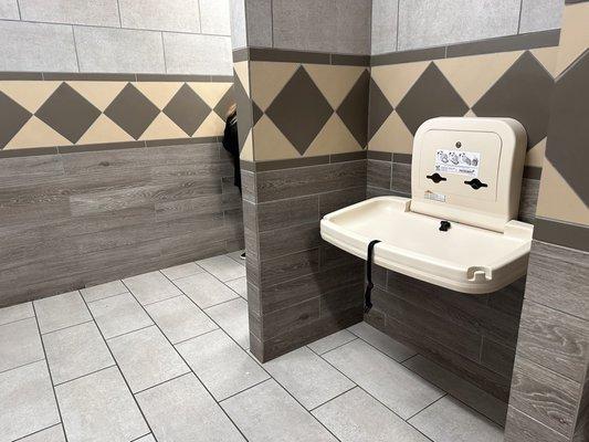 Baby changing station is available in the women's restroom 11/26/2023