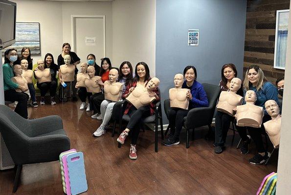 BLS class at a dental office in Milpitas.