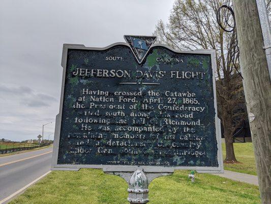 Jefferson Davis Flight Historical Marker