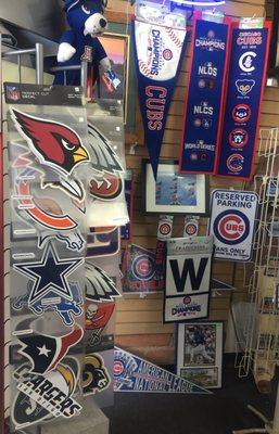 Car Decals & Cubs Memorabilia