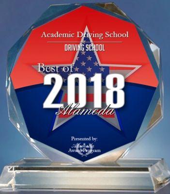 Achieved Best of 2018 driving school Award by alameda award program.