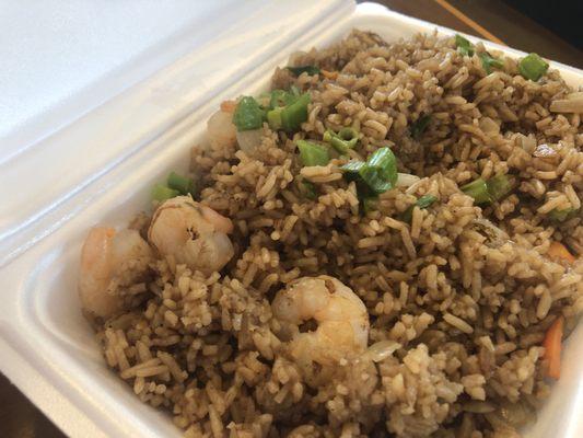 Bland flied lice with very little shrimp