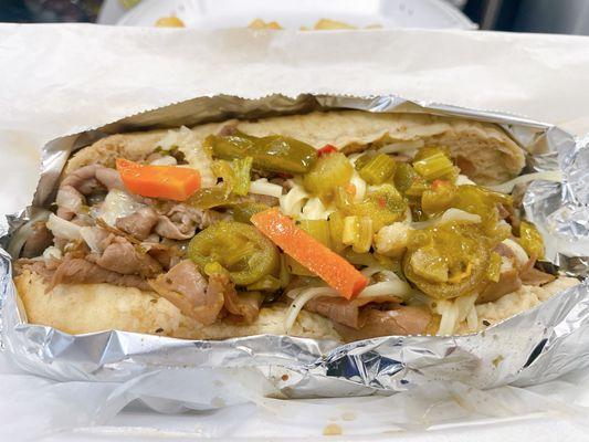 Italian beef sandwich