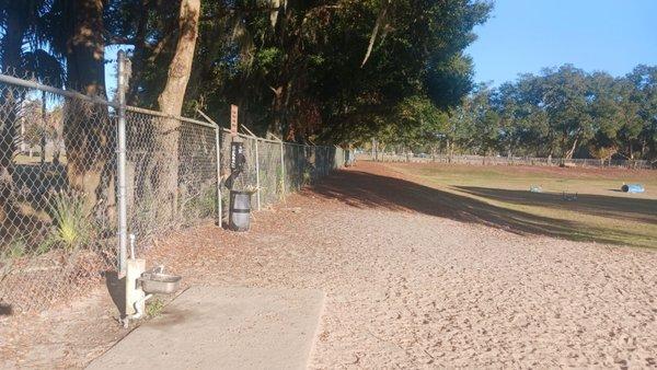 Poop bag dispenser and benches as you travel around