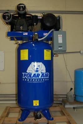 My New 5 hp 3 cylinder 2 stage 80 gallon air compressor and i love it. So happy i replaced my old air compressor.