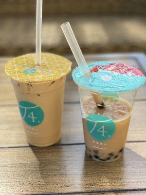 Okinawa Milk Tea & Snowglobe Milk tea