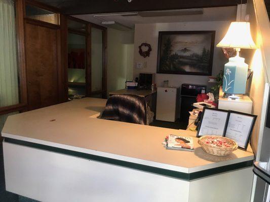 Front desk area