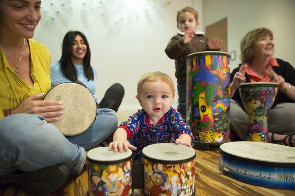 Kids Drum Circle, part of CSCLA's Child, Teen, and Family (CTF) Programs