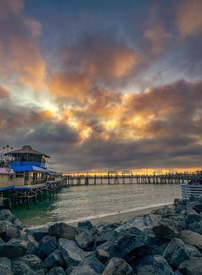 the pier at sunset