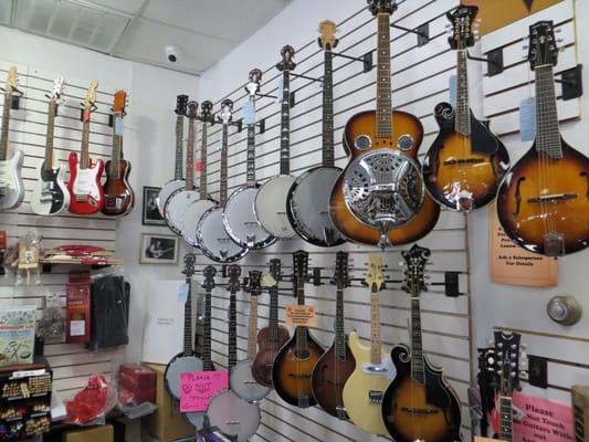 Great selection of Banjos & Mandolins