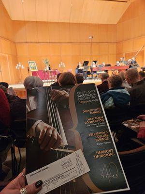 2/11/2024 - Portland Baroque Orchestra performed Dinner with Handel, an Opera pasticcio at the Kaul Auditorium at Reed College